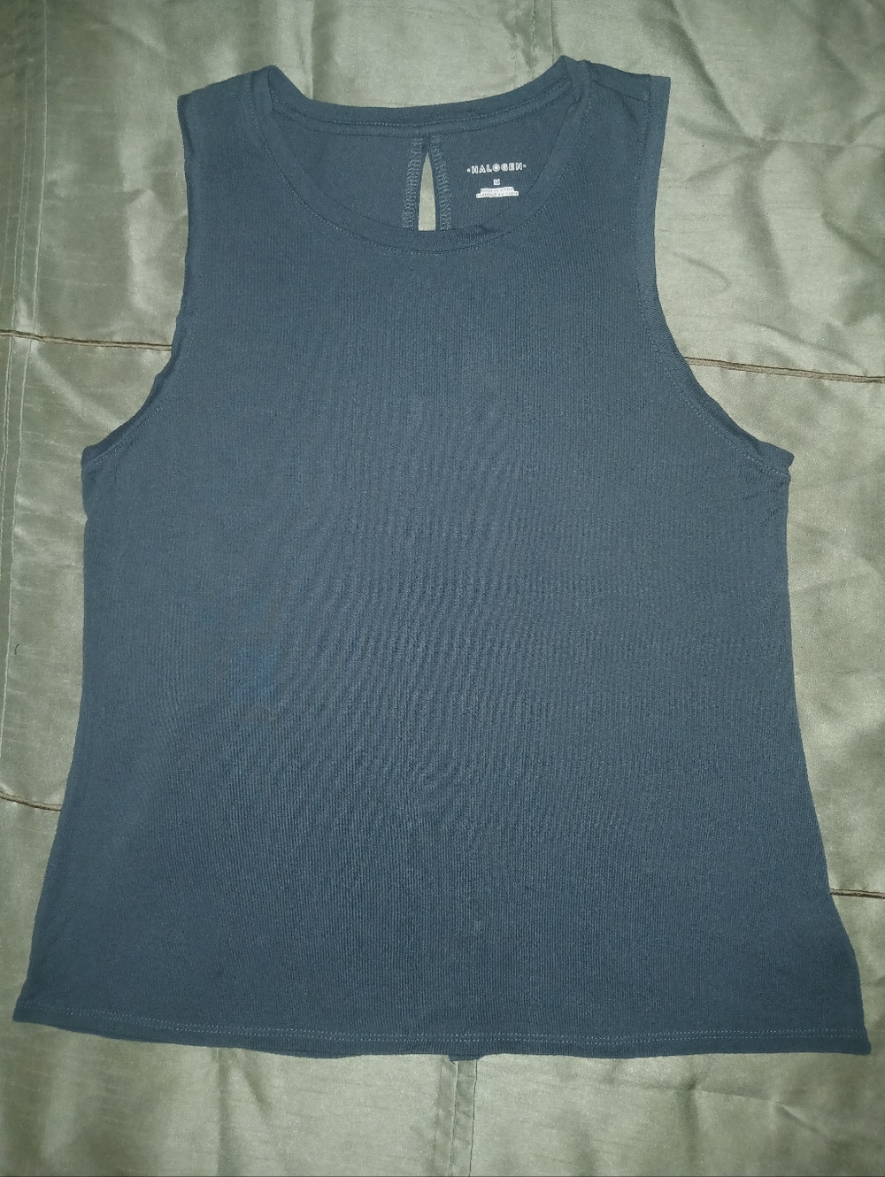 Halogen Dark Gray Ribbed Sleeveless Tank
